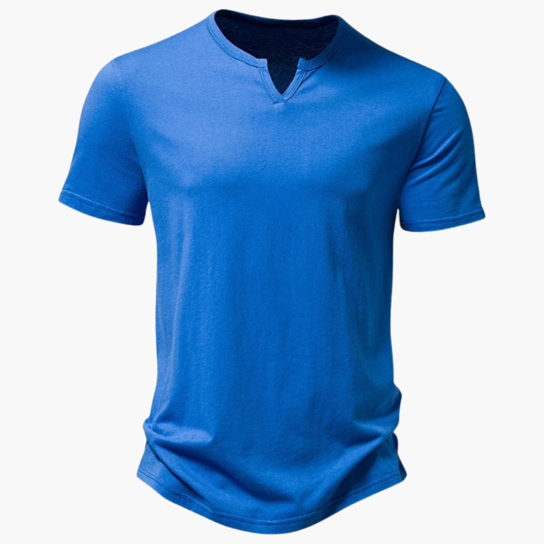 Comfortable Henley Shirt for Men – Short-Sleeved &amp; Summery