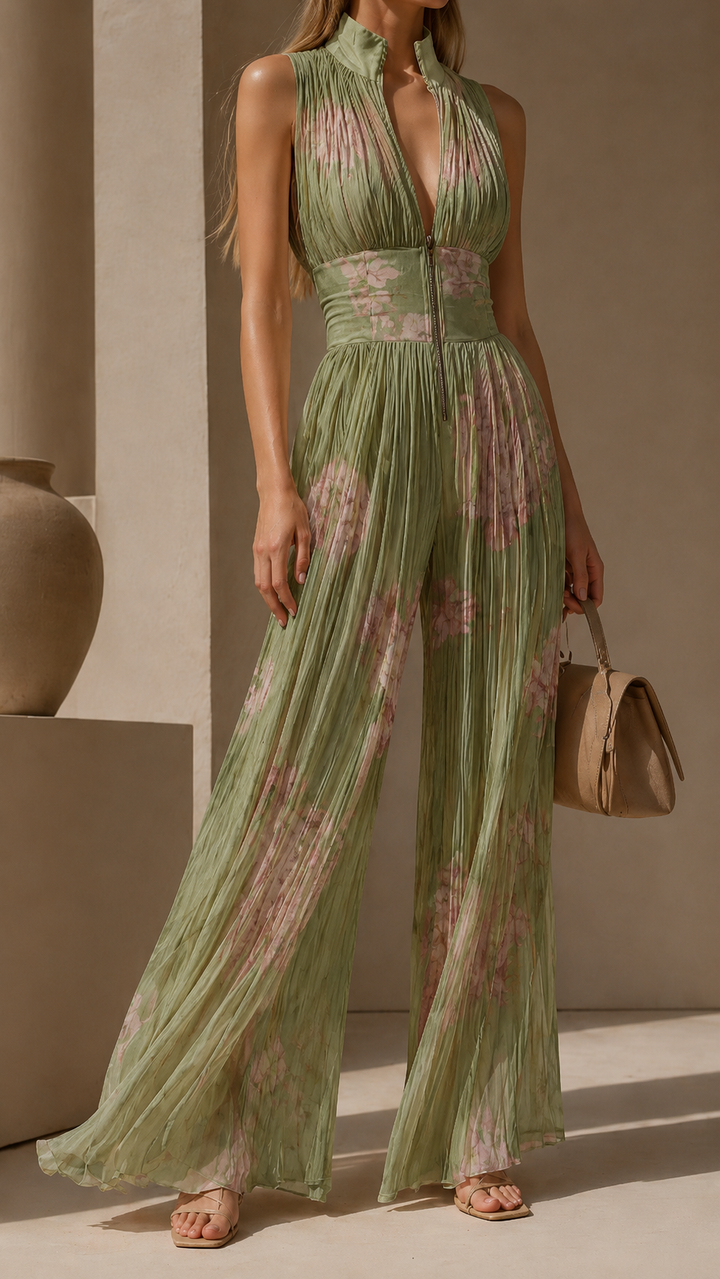 Vanya - Elegant Pleated Jumpsuit
