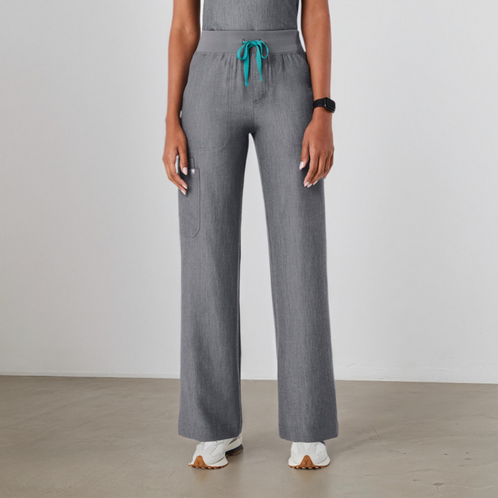High-Waisted Wide Scrub Pants for Women