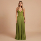Carol - Lace Corset Pleated Maxi Gown