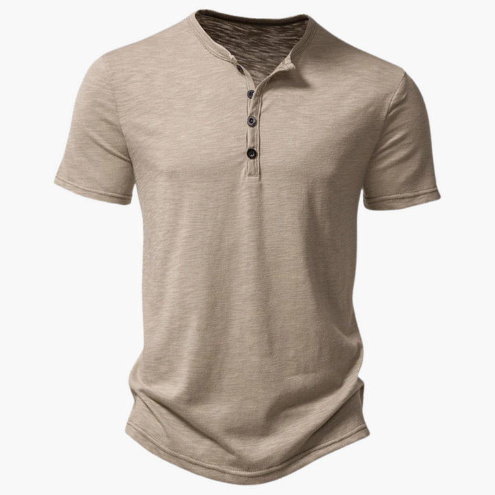 Comfortable Henley Shirt for Men – Short-Sleeved &amp; Summery