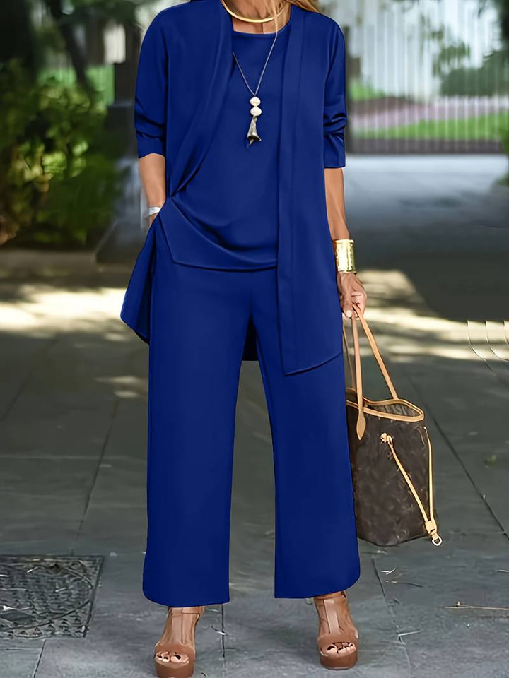 Anna - Three-Piece Blazer, Tank &amp; Wide-Leg Pants Co-ord Set
