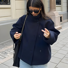 Women’s Stand Collar Jacket – Button Placket