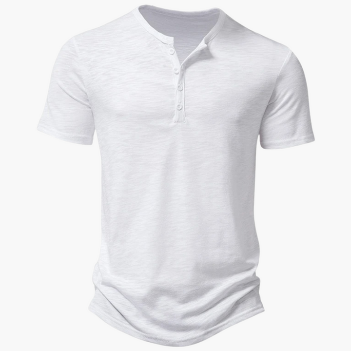 Comfortable Henley Shirt for Men – Short-Sleeved &amp; Summery