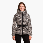 Women's quilted jacket with belt and hood – fashionable winter jacket for everyday & outdoor use