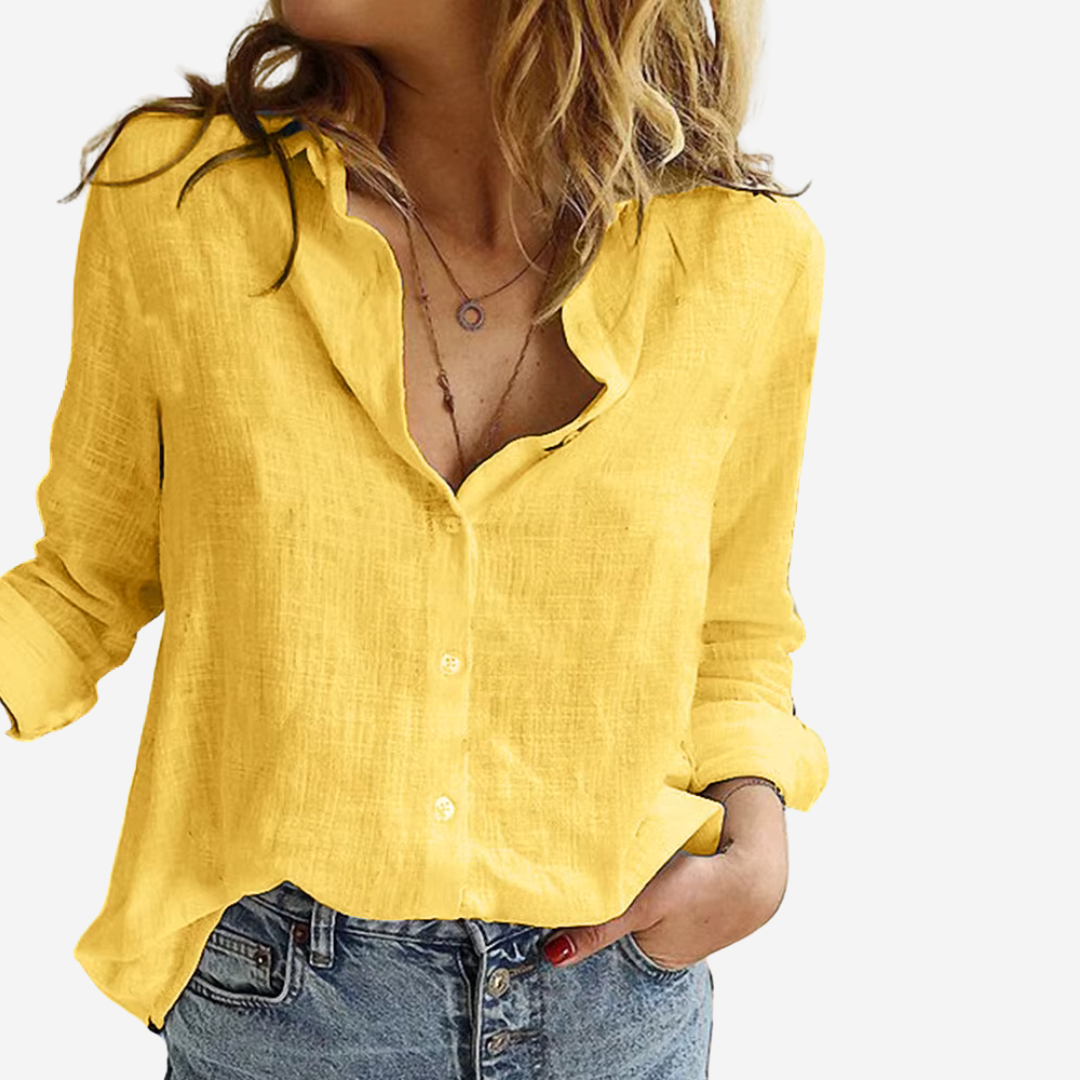 Elara | Breathable Linen Everyday Blouse For Women