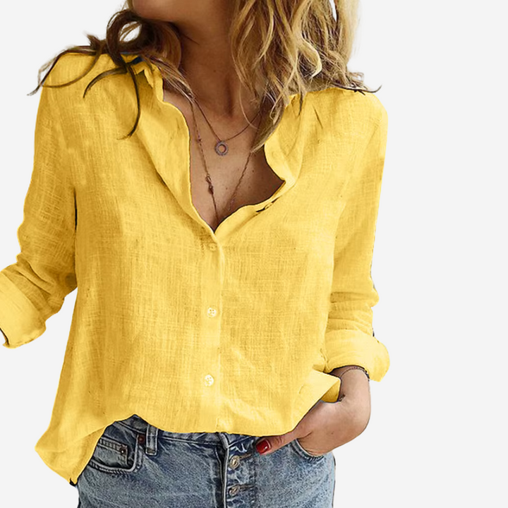 Elara | Breathable Linen Everyday Blouse For Women