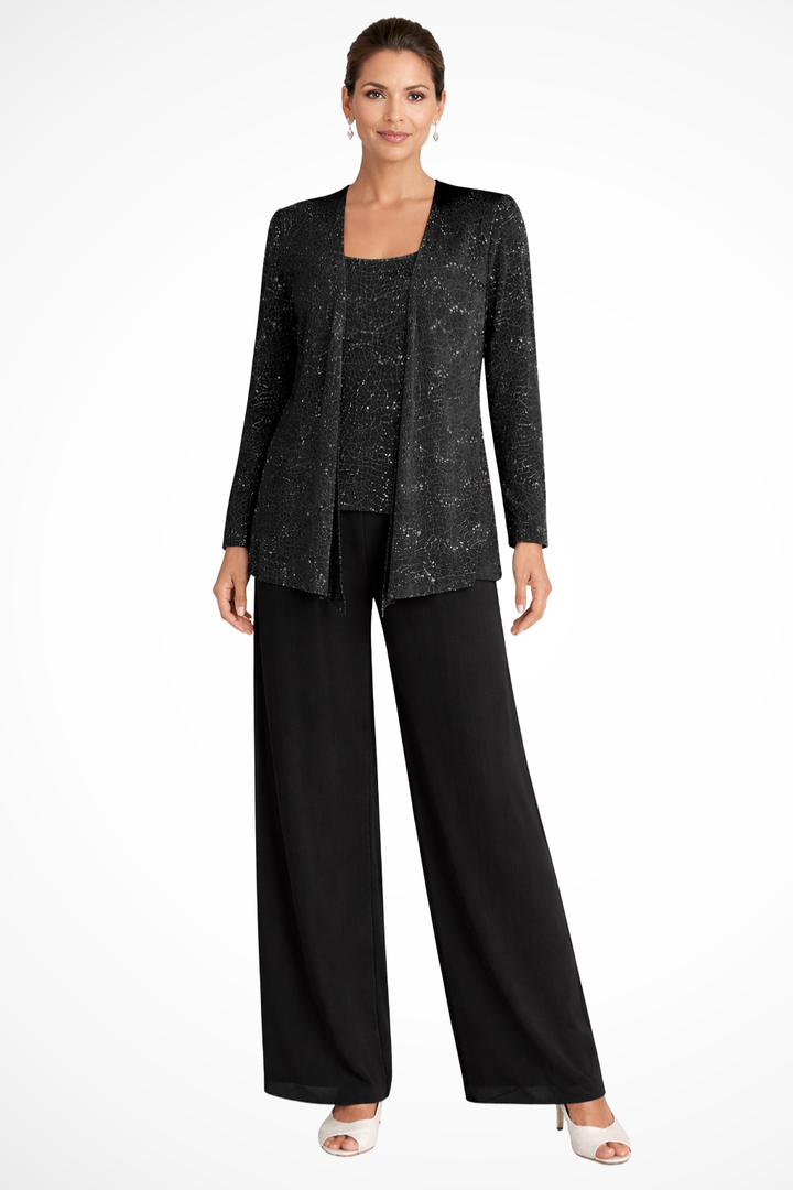 Nora | Three-Piece Formal Evening Set with Flowing Silhouette