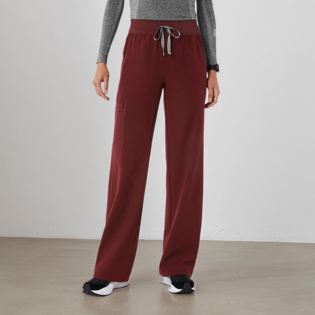 High-Waisted Wide Scrub Pants for Women