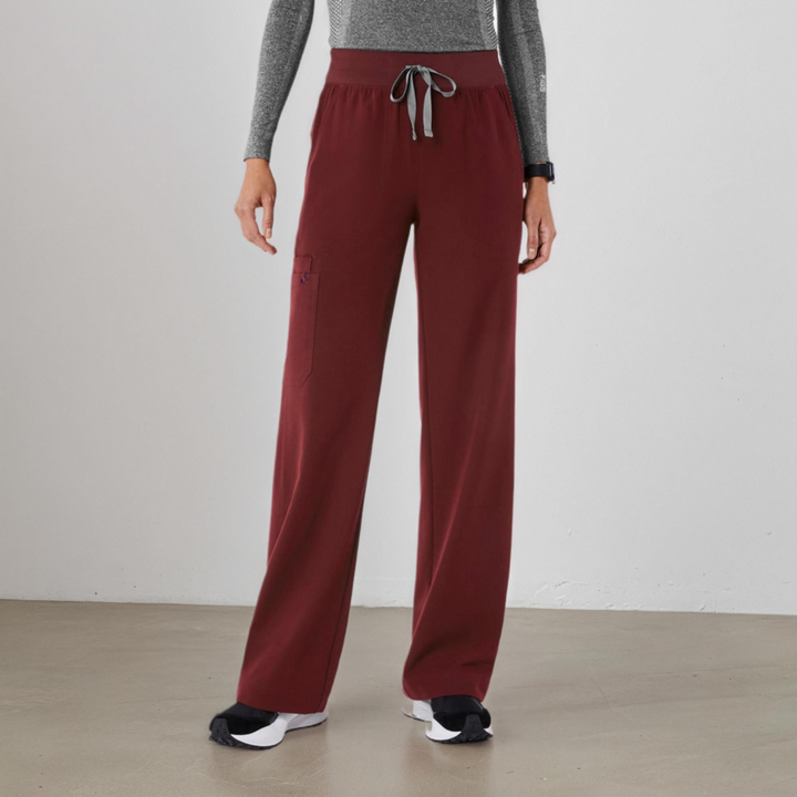 High-Waisted Wide Scrub Pants for Women