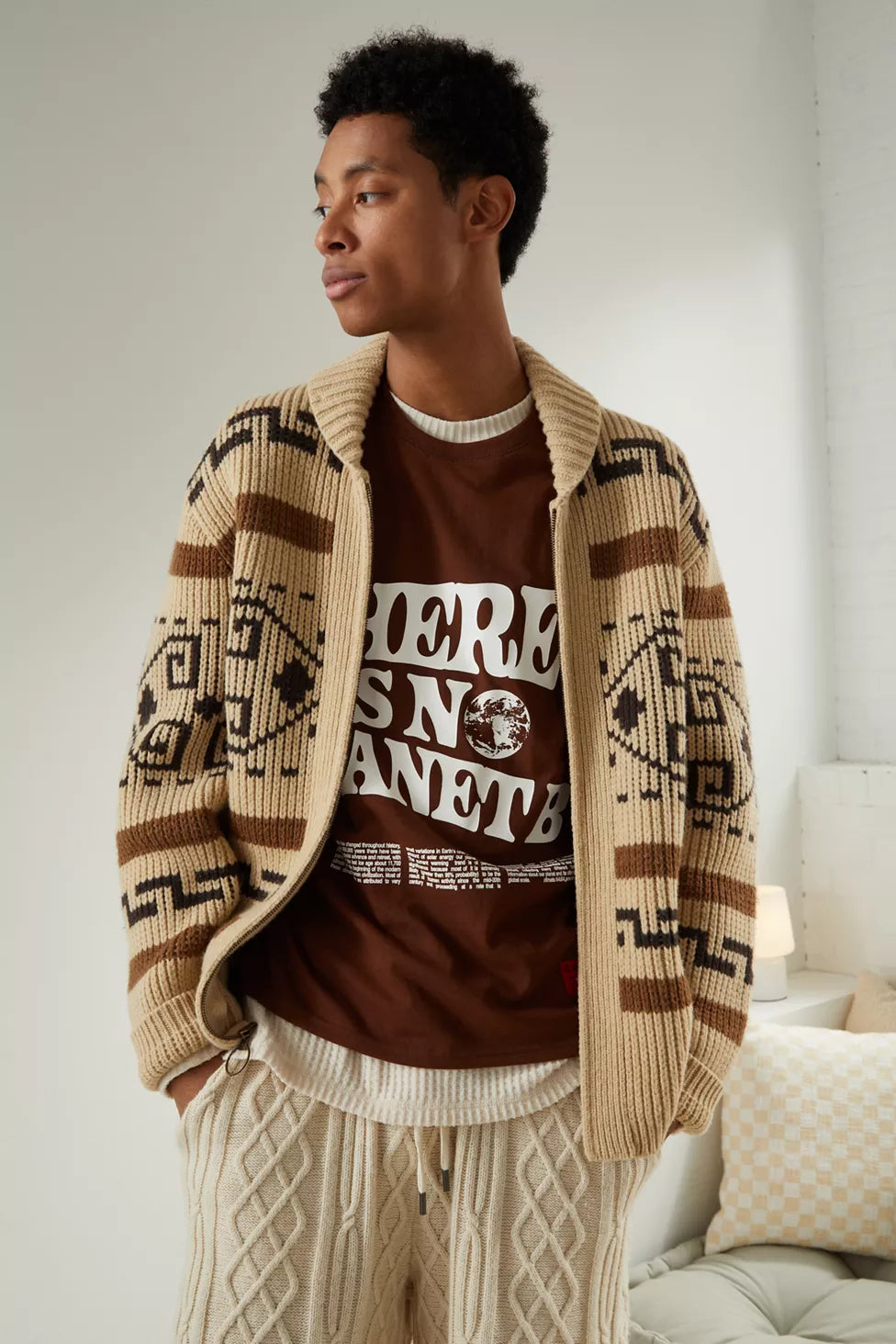 Vintage Jacquard Knitted Men&