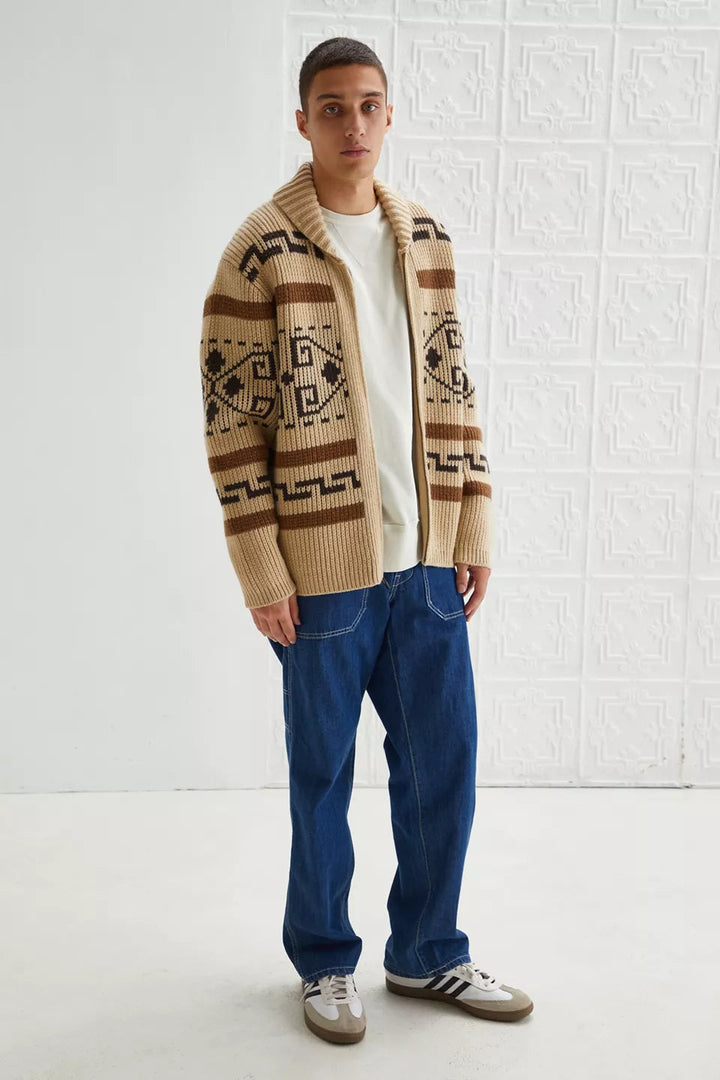 Vintage Jacquard Knitted Men&