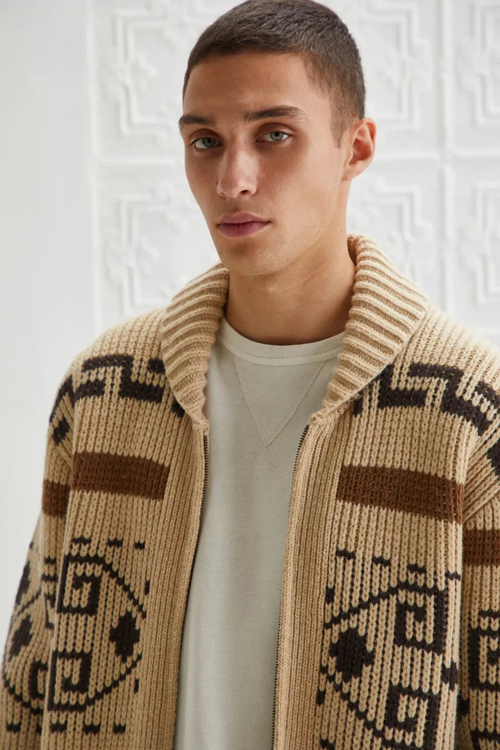 Vintage Jacquard Knitted Men&