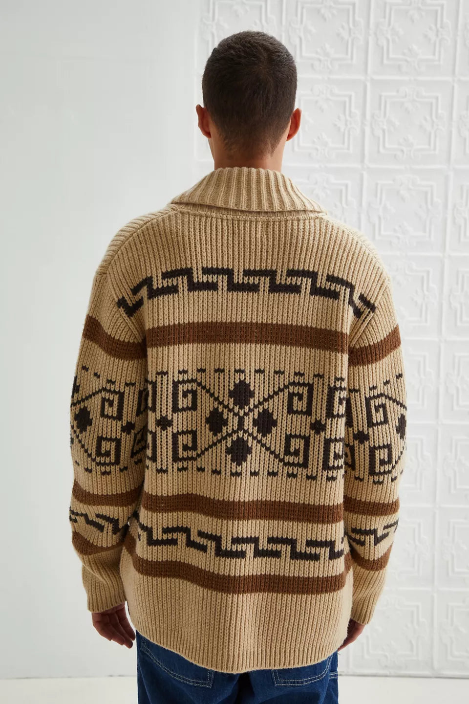 Vintage Jacquard Knitted Men&
