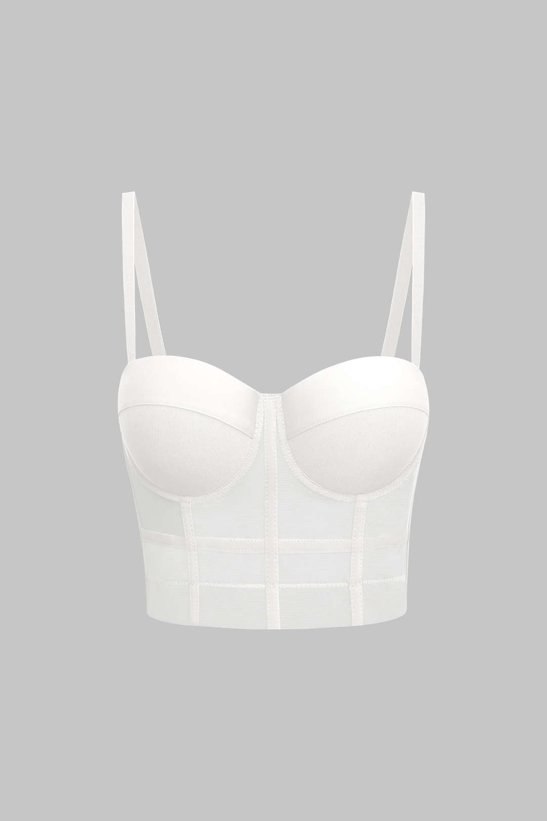 Luxury mesh bustier with underwire – Fitted sheer top for women, perfect for special occasions