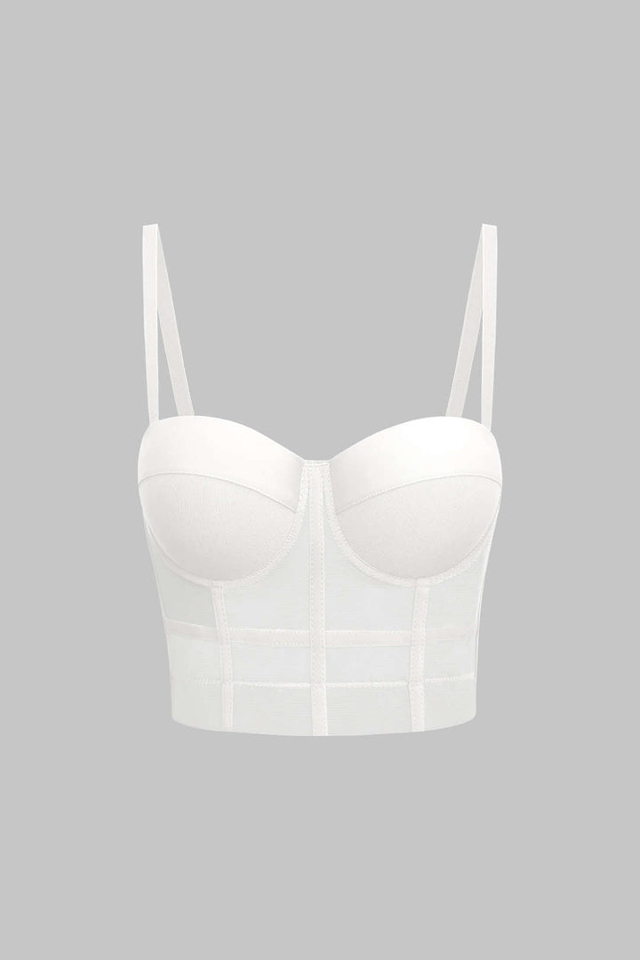 Luxury mesh bustier with underwire – Fitted sheer top for women, perfect for special occasions
