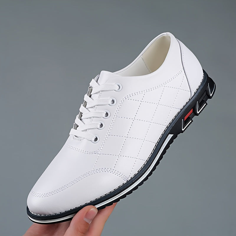 Ryan | Men’s Casual Orthopedic Lace-Up Sneakers With Quilted Panels And Athletic Sole