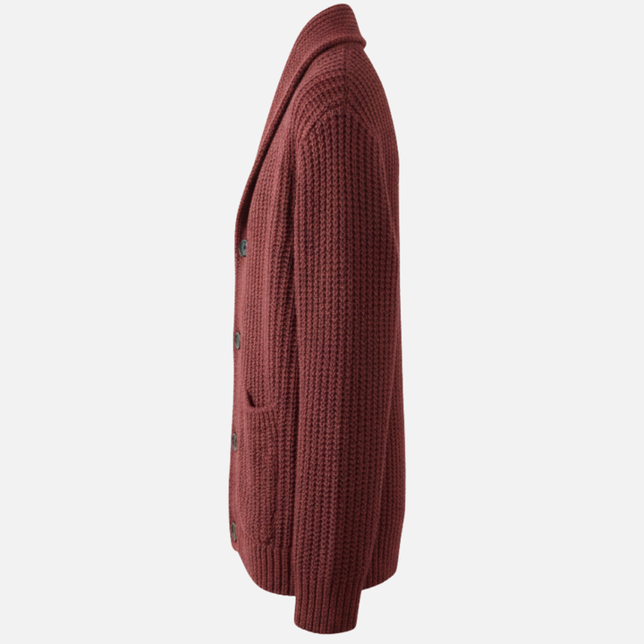 Men’s Collar Knit Cardigan – Classic Button-Up Sweater