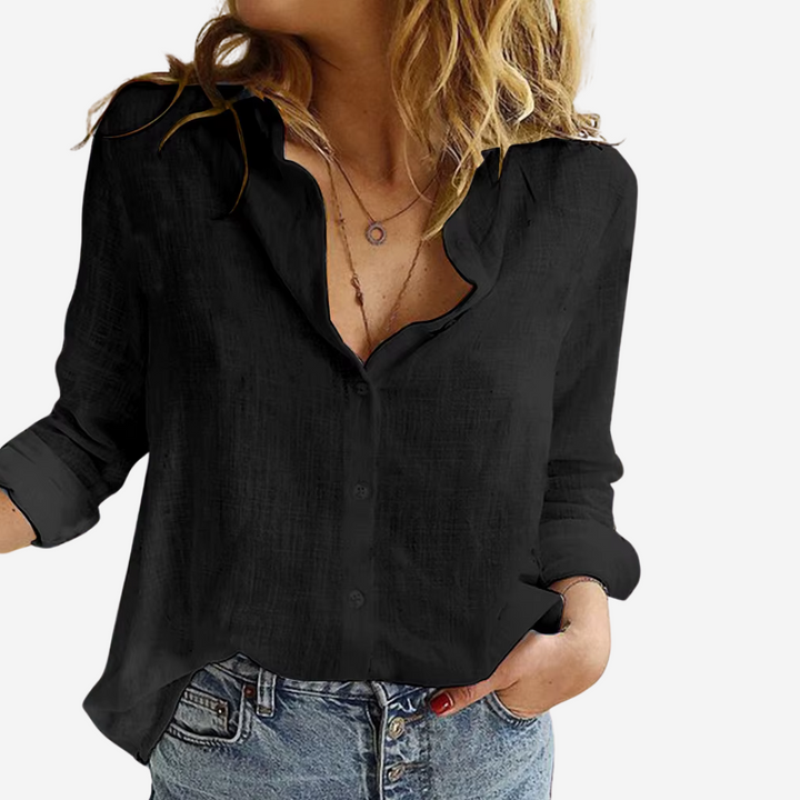 Elara | Breathable Linen Everyday Blouse For Women