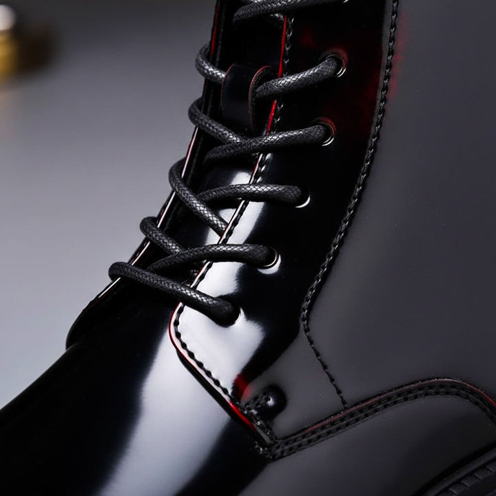 Benjamin | Glossy Leather Boots with Timeless Vintage Appeal