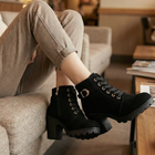 Adeline | Chic Fur Lined Chunky Heel Ankle Boots