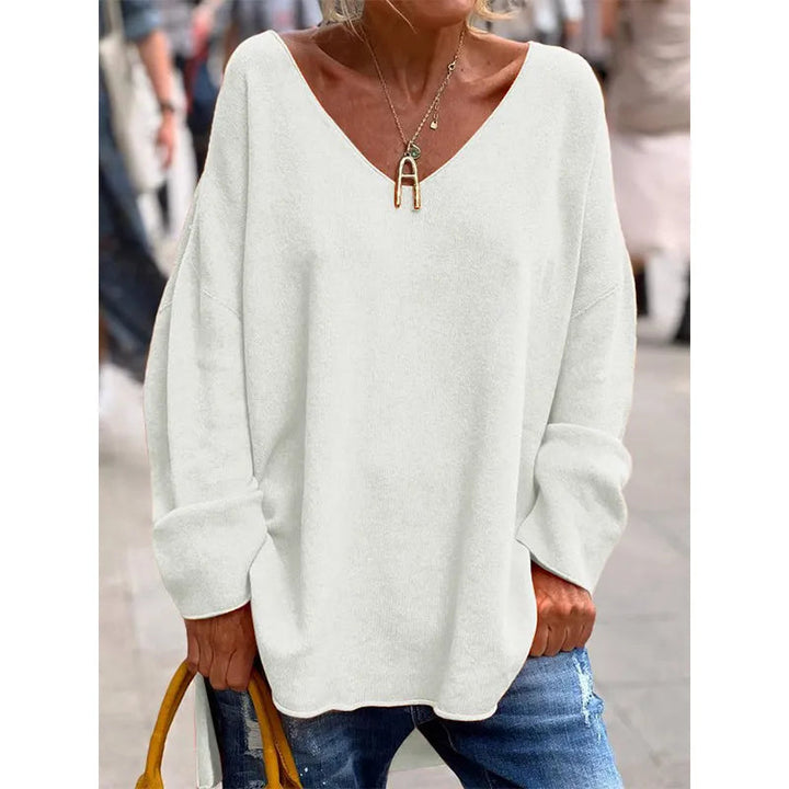 PAU - RELAXED FIT V-NECK BLOUSE