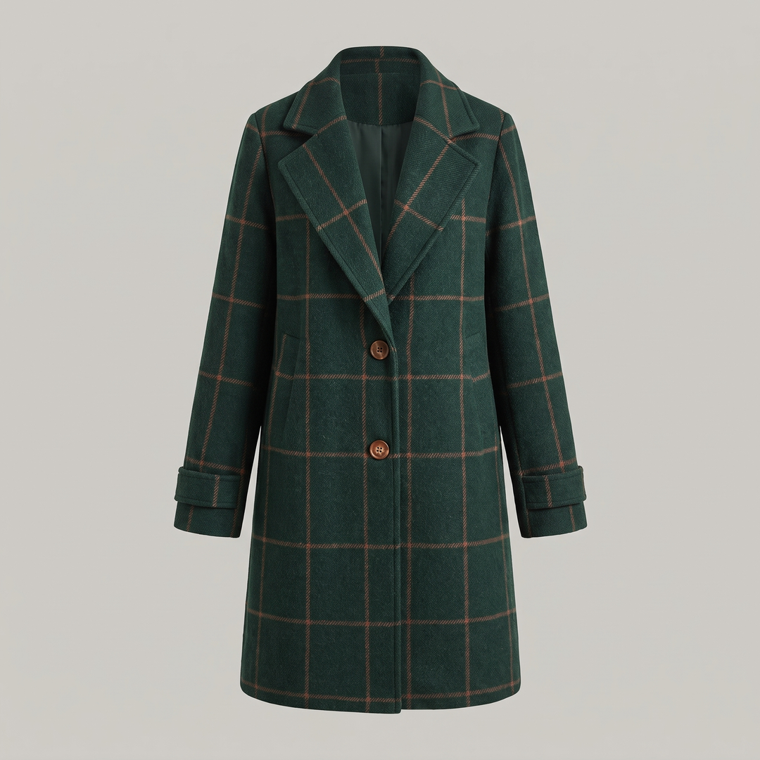 Helena | Classic and Modern Checkered Trench Coat