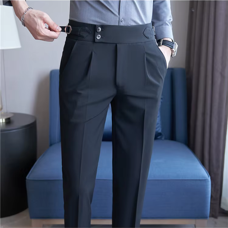 Men’s Trousers | Double Pleat High Waist