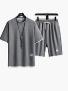 Men's Leisure Set with Short Sleeve Shirt & Shorts