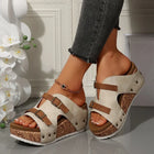 Women's Platform Wedge Sandals with Adjustable Straps and Cushioned Footbed