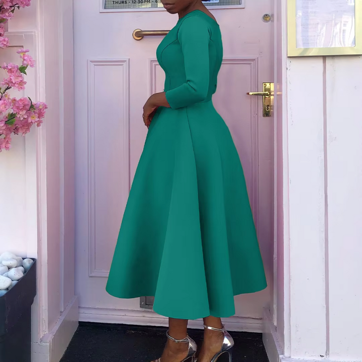 Women’s Classic A Line Midi Wedding Guest Dress