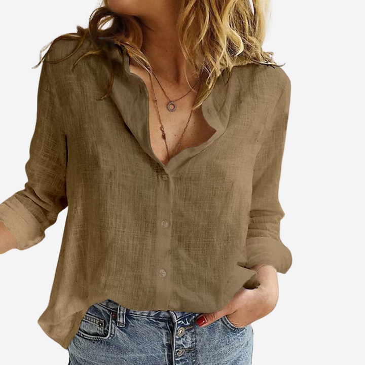 Elara | Breathable Linen Everyday Blouse For Women