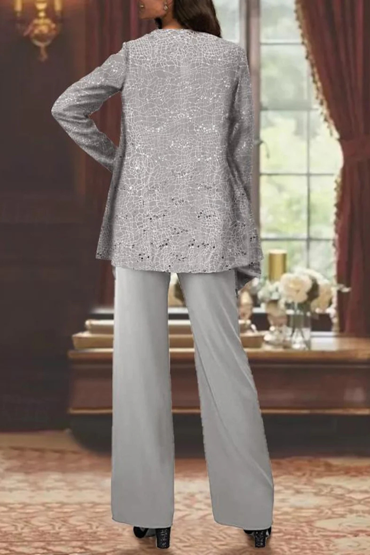 Nora | Three-Piece Formal Evening Set with Flowing Silhouette