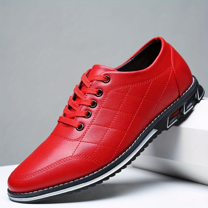 Ryan | Men’s Casual Orthopedic Lace-Up Sneakers With Quilted Panels And Athletic Sole