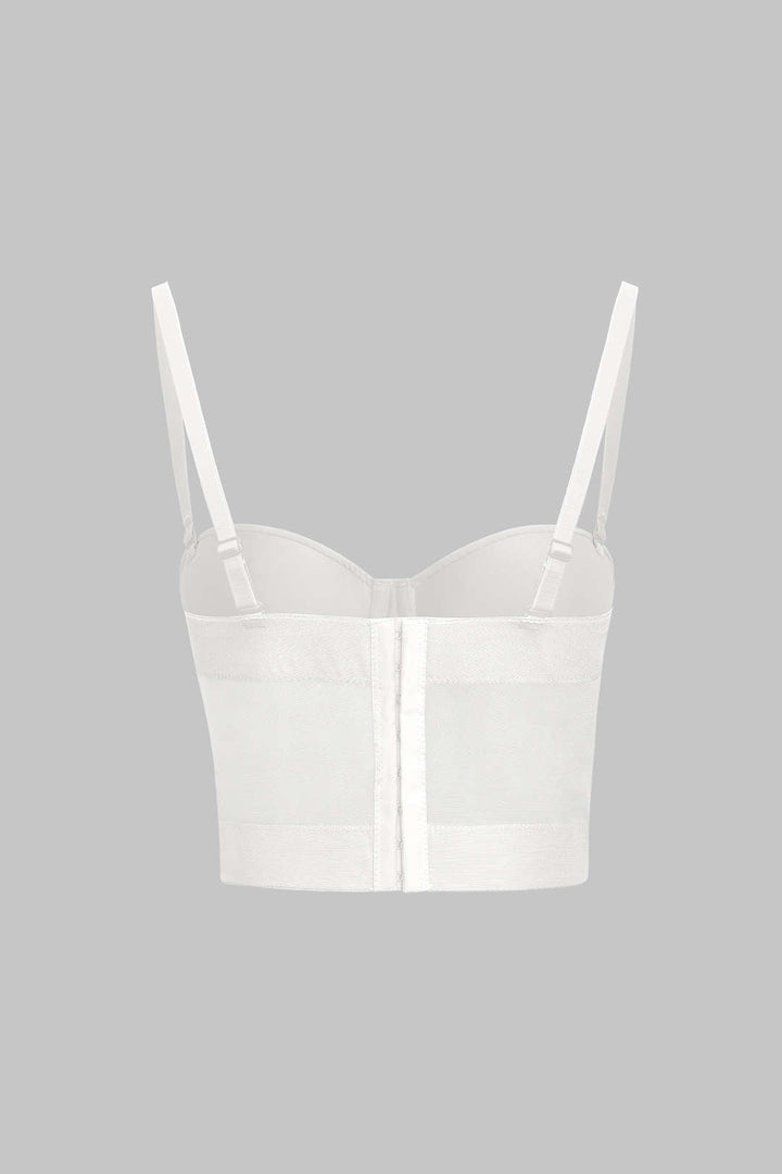 Luxury mesh bustier with underwire – Fitted sheer top for women, perfect for special occasions