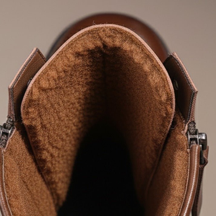 Isabelle | Classic Fur Lined Lace Up Ankle Boots