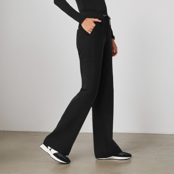 High-Waisted Wide Scrub Pants for Women