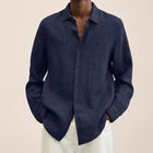 Men's Lightweight Linen Button Up Shirt
