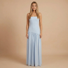 Sharon - Strapless Drop Waist Gathered Maxi Dress