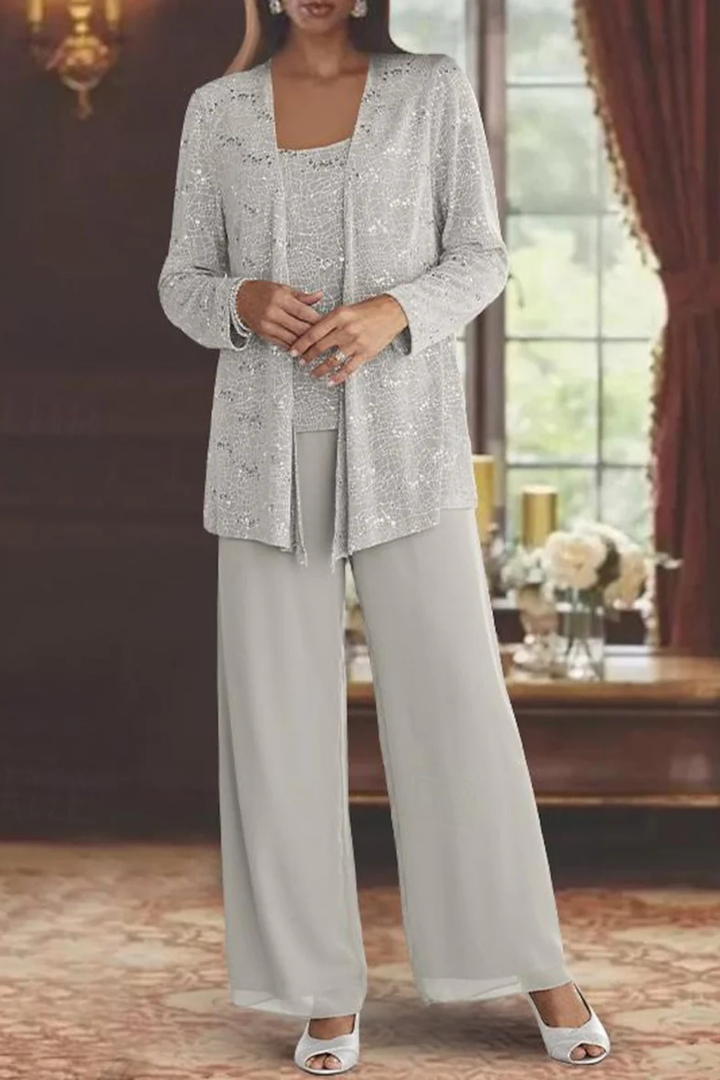 Nora | Three-Piece Formal Evening Set with Flowing Silhouette