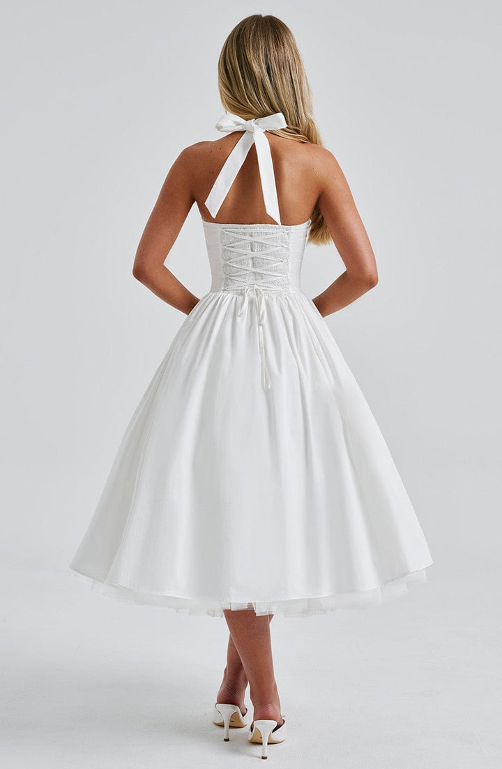 Women’s Wedding Guest Halter Midi Dress