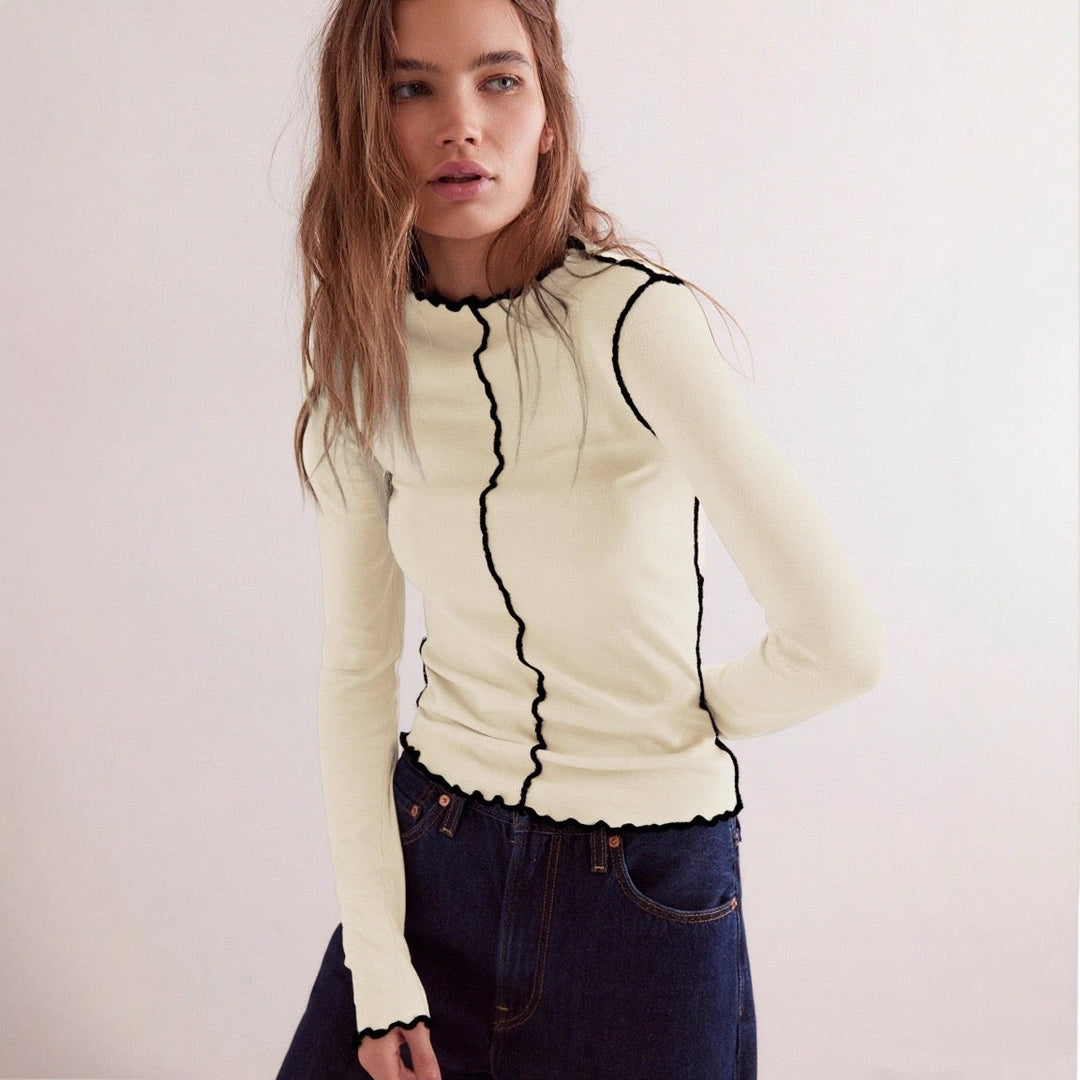 Millie | Longsleeve Shirt with Contrast Details