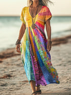 Mia | Summer Boho V-neck Dress