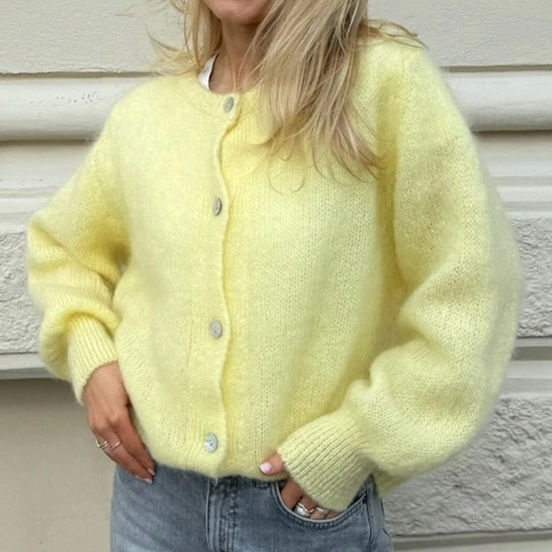 Cozy Vintage Knitted Cardigan with Buttons