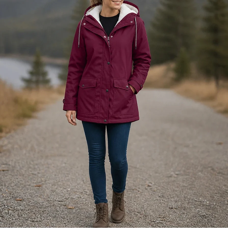 Mandy | Warm and Stylish Fleece Winter Jacket with Hood