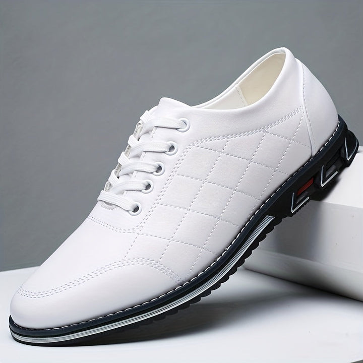 Ryan | Men’s Casual Orthopedic Lace-Up Sneakers With Quilted Panels And Athletic Sole