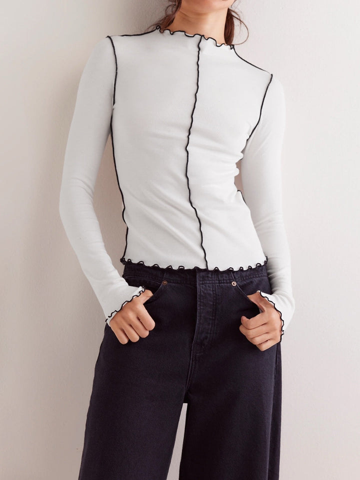 Millie | Longsleeve Shirt with Contrast Details