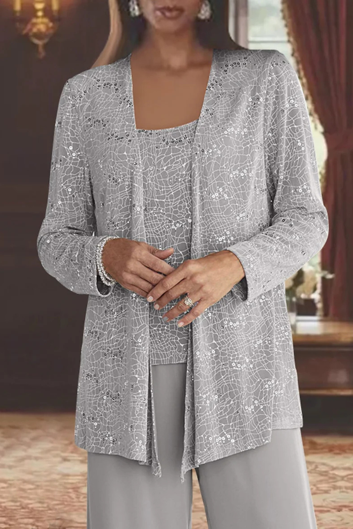 Nora | Three-Piece Formal Evening Set with Flowing Silhouette