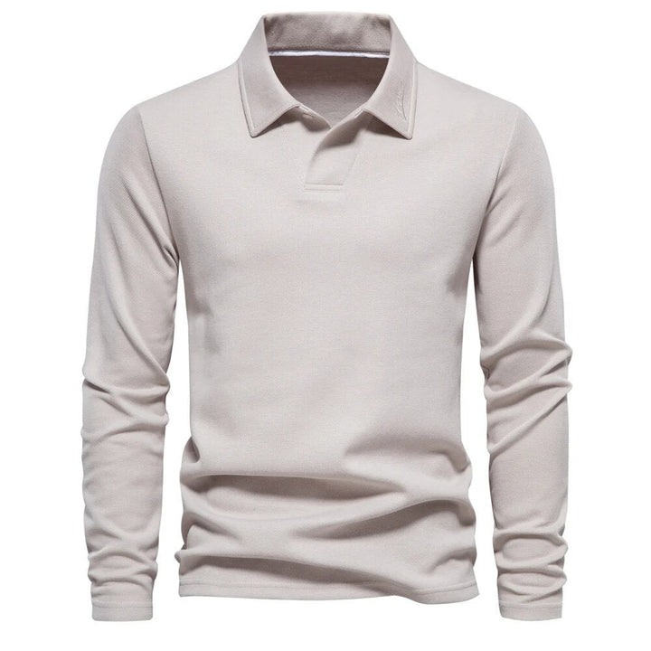 Casual Polo Sweater for Men – Long Sleeves - Stylish and Comfortable
