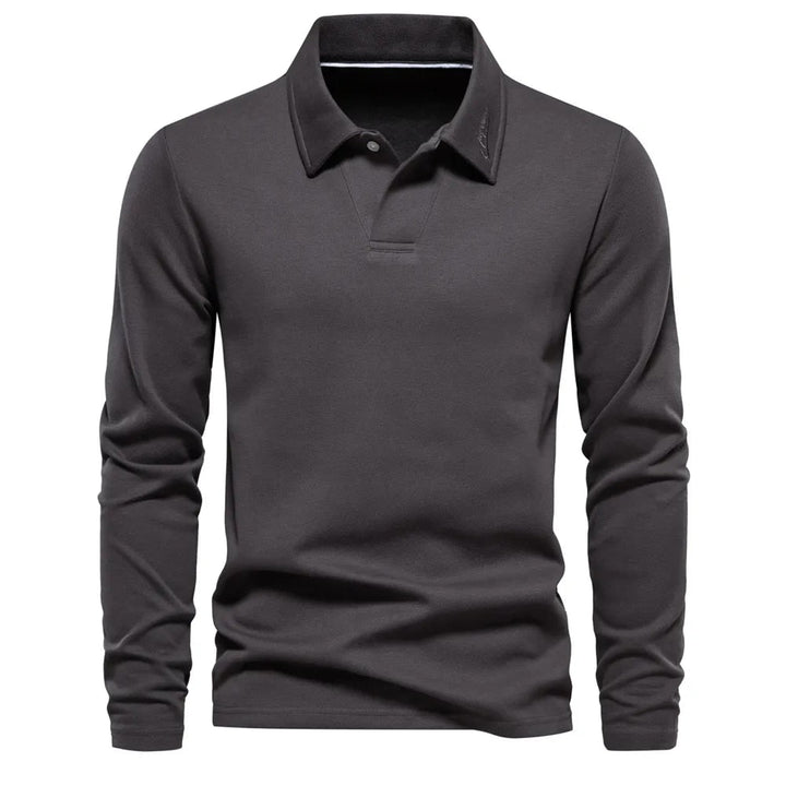 Casual Polo Sweater for Men – Long Sleeves - Stylish and Comfortable